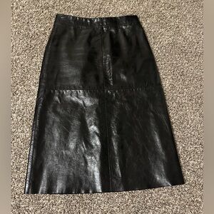 GAP Black Leather Skirt